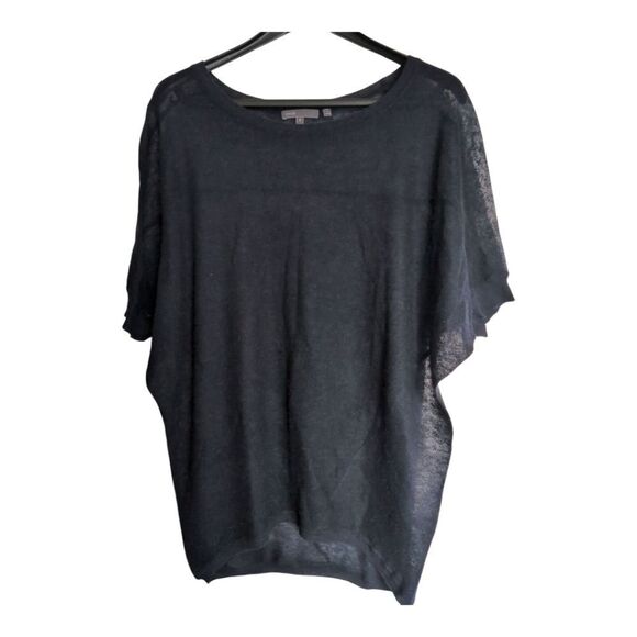 Vince lightweight slouchy  silk Alpaca oversized short sleeve sweater Small - Picture 2 of 13